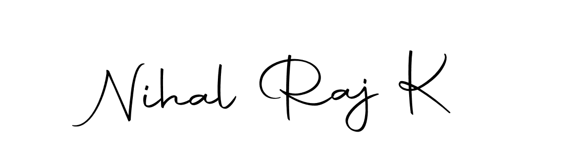 Nihal Raj K stylish signature style. Best Handwritten Sign (Autography-DOLnW) for my name. Handwritten Signature Collection Ideas for my name Nihal Raj K. Nihal Raj K signature style 10 images and pictures png