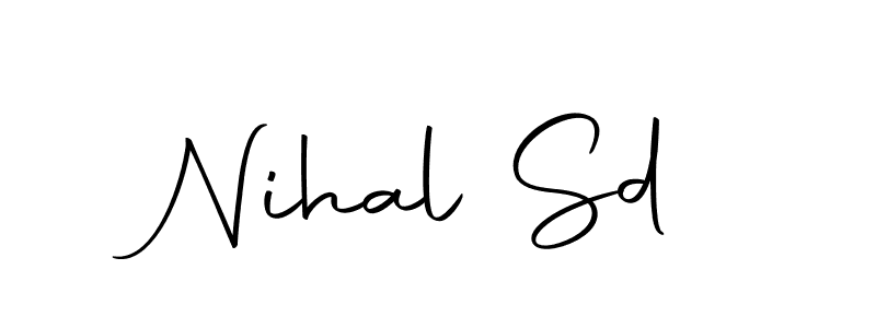 You should practise on your own different ways (Autography-DOLnW) to write your name (Nihal Sd) in signature. don't let someone else do it for you. Nihal Sd signature style 10 images and pictures png