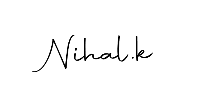 Make a beautiful signature design for name Nihal.k. Use this online signature maker to create a handwritten signature for free. Nihal.k signature style 10 images and pictures png