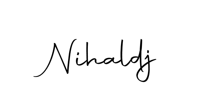 Make a beautiful signature design for name Nihaldj. With this signature (Autography-DOLnW) style, you can create a handwritten signature for free. Nihaldj signature style 10 images and pictures png