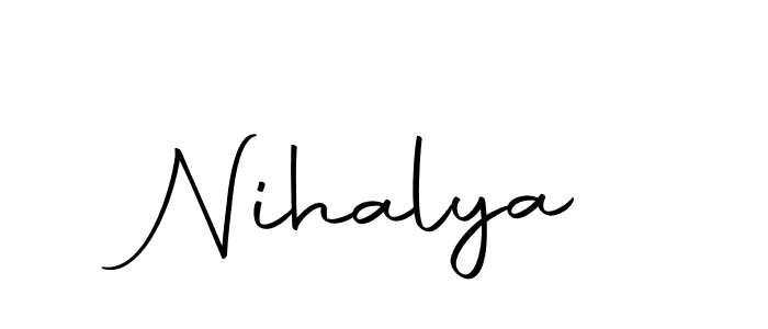 You should practise on your own different ways (Autography-DOLnW) to write your name (Nihalya) in signature. don't let someone else do it for you. Nihalya signature style 10 images and pictures png