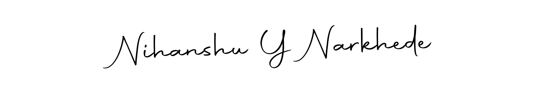 Create a beautiful signature design for name Nihanshu Y Narkhede. With this signature (Autography-DOLnW) fonts, you can make a handwritten signature for free. Nihanshu Y Narkhede signature style 10 images and pictures png