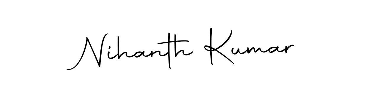 This is the best signature style for the Nihanth Kumar name. Also you like these signature font (Autography-DOLnW). Mix name signature. Nihanth Kumar signature style 10 images and pictures png