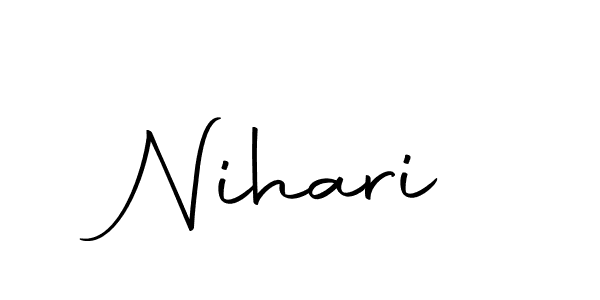 Design your own signature with our free online signature maker. With this signature software, you can create a handwritten (Autography-DOLnW) signature for name Nihari. Nihari signature style 10 images and pictures png