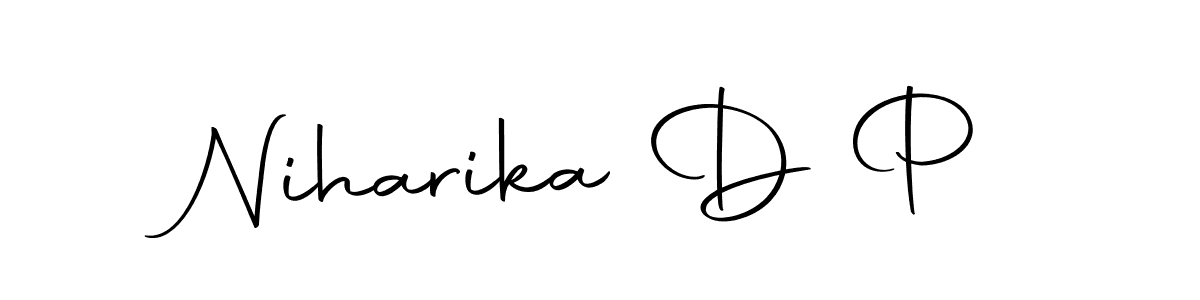 Also we have Niharika D P name is the best signature style. Create professional handwritten signature collection using Autography-DOLnW autograph style. Niharika D P signature style 10 images and pictures png