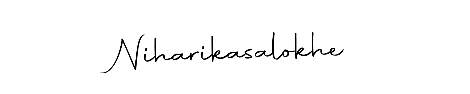 You can use this online signature creator to create a handwritten signature for the name Niharikasalokhe. This is the best online autograph maker. Niharikasalokhe signature style 10 images and pictures png