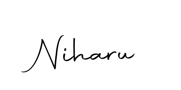 Design your own signature with our free online signature maker. With this signature software, you can create a handwritten (Autography-DOLnW) signature for name Niharu. Niharu signature style 10 images and pictures png