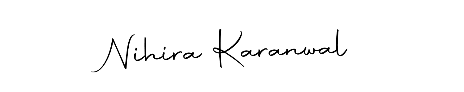 Autography-DOLnW is a professional signature style that is perfect for those who want to add a touch of class to their signature. It is also a great choice for those who want to make their signature more unique. Get Nihira Karanwal name to fancy signature for free. Nihira Karanwal signature style 10 images and pictures png
