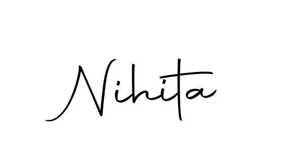 Make a beautiful signature design for name Nihita. With this signature (Autography-DOLnW) style, you can create a handwritten signature for free. Nihita signature style 10 images and pictures png