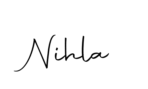 Make a beautiful signature design for name Nihla. With this signature (Autography-DOLnW) style, you can create a handwritten signature for free. Nihla signature style 10 images and pictures png