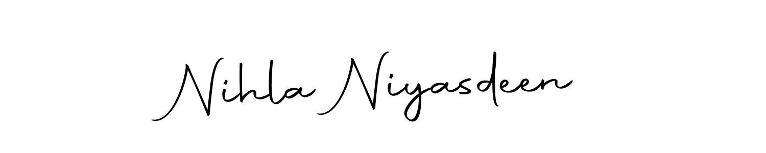 Design your own signature with our free online signature maker. With this signature software, you can create a handwritten (Autography-DOLnW) signature for name Nihla Niyasdeen. Nihla Niyasdeen signature style 10 images and pictures png