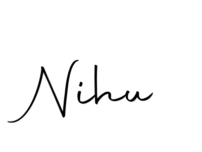 if you are searching for the best signature style for your name Nihu. so please give up your signature search. here we have designed multiple signature styles  using Autography-DOLnW. Nihu signature style 10 images and pictures png