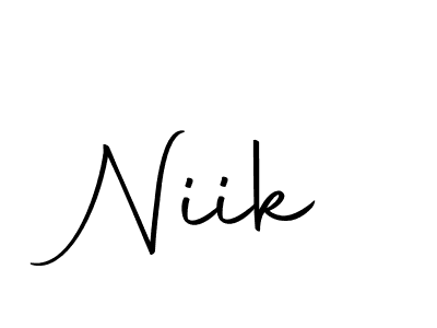 Use a signature maker to create a handwritten signature online. With this signature software, you can design (Autography-DOLnW) your own signature for name Niik. Niik signature style 10 images and pictures png