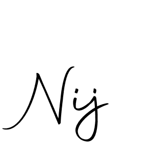 Nij stylish signature style. Best Handwritten Sign (Autography-DOLnW) for my name. Handwritten Signature Collection Ideas for my name Nij. Nij signature style 10 images and pictures png