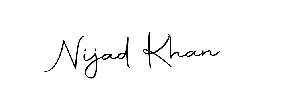 Create a beautiful signature design for name Nijad Khan. With this signature (Autography-DOLnW) fonts, you can make a handwritten signature for free. Nijad Khan signature style 10 images and pictures png