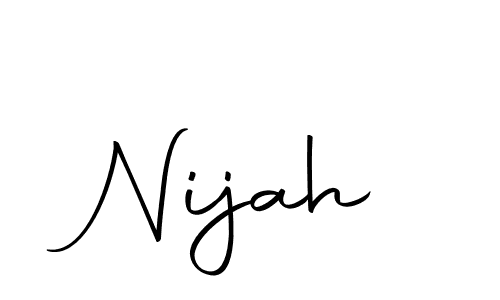 Create a beautiful signature design for name Nijah. With this signature (Autography-DOLnW) fonts, you can make a handwritten signature for free. Nijah signature style 10 images and pictures png