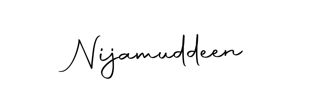 Create a beautiful signature design for name Nijamuddeen. With this signature (Autography-DOLnW) fonts, you can make a handwritten signature for free. Nijamuddeen signature style 10 images and pictures png