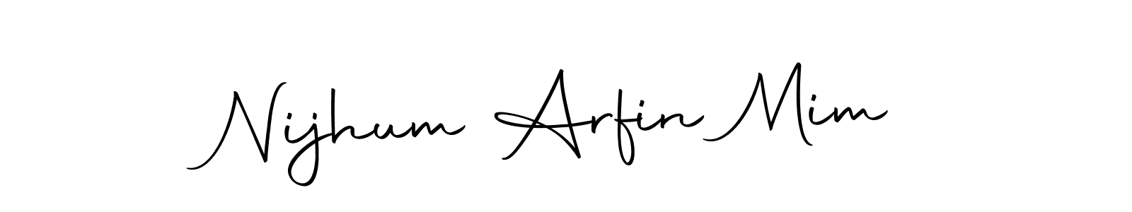if you are searching for the best signature style for your name Nijhum Arfin Mim. so please give up your signature search. here we have designed multiple signature styles  using Autography-DOLnW. Nijhum Arfin Mim signature style 10 images and pictures png