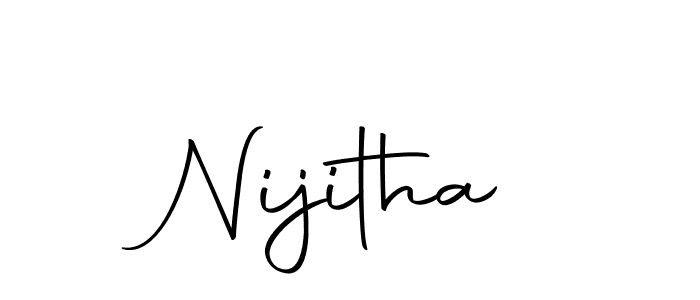 The best way (Autography-DOLnW) to make a short signature is to pick only two or three words in your name. The name Nijitha include a total of six letters. For converting this name. Nijitha signature style 10 images and pictures png