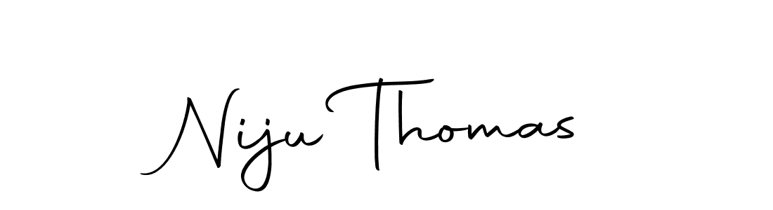 You should practise on your own different ways (Autography-DOLnW) to write your name (Niju Thomas) in signature. don't let someone else do it for you. Niju Thomas signature style 10 images and pictures png