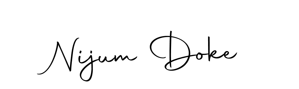 Design your own signature with our free online signature maker. With this signature software, you can create a handwritten (Autography-DOLnW) signature for name Nijum Doke. Nijum Doke signature style 10 images and pictures png