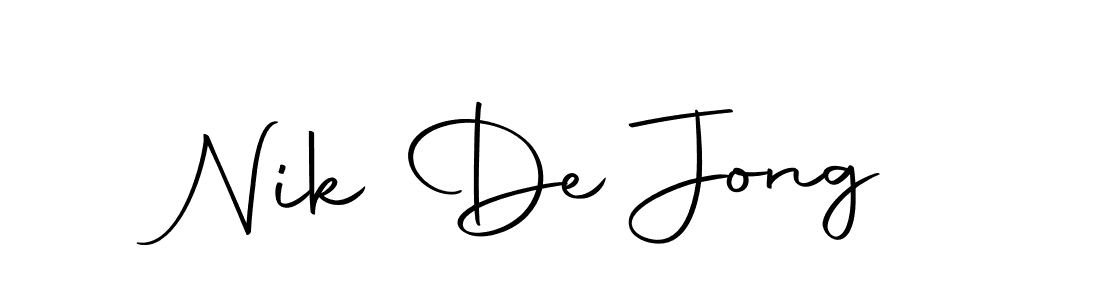 You should practise on your own different ways (Autography-DOLnW) to write your name (Nik De Jong) in signature. don't let someone else do it for you. Nik De Jong signature style 10 images and pictures png