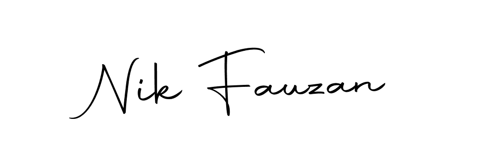 You can use this online signature creator to create a handwritten signature for the name Nik Fauzan. This is the best online autograph maker. Nik Fauzan signature style 10 images and pictures png