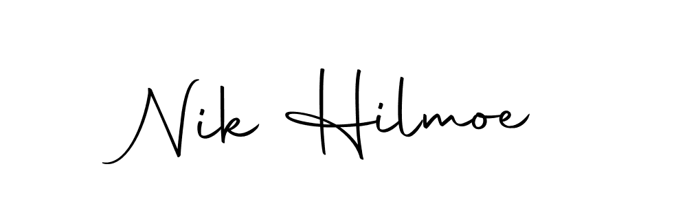 if you are searching for the best signature style for your name Nik Hilmoe. so please give up your signature search. here we have designed multiple signature styles  using Autography-DOLnW. Nik Hilmoe signature style 10 images and pictures png