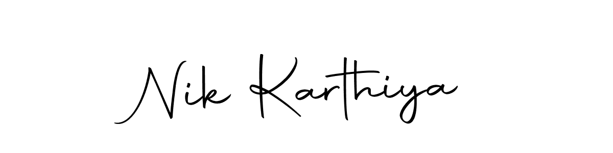 Here are the top 10 professional signature styles for the name Nik Karthiya. These are the best autograph styles you can use for your name. Nik Karthiya signature style 10 images and pictures png