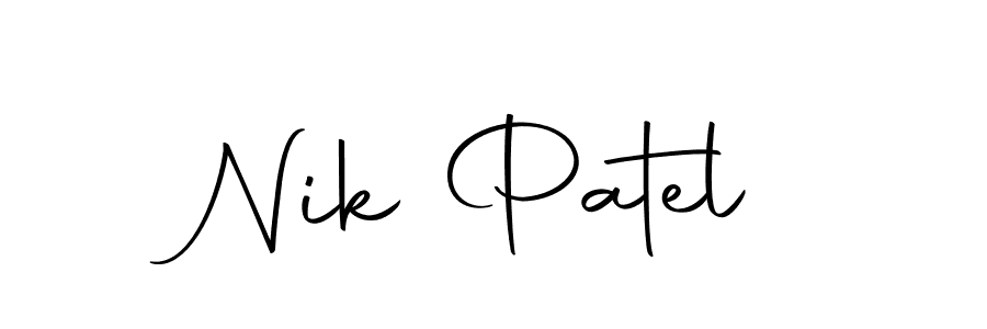 Create a beautiful signature design for name Nik Patel. With this signature (Autography-DOLnW) fonts, you can make a handwritten signature for free. Nik Patel signature style 10 images and pictures png