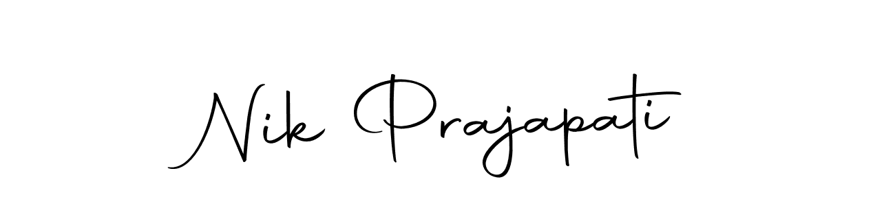 How to make Nik Prajapati signature? Autography-DOLnW is a professional autograph style. Create handwritten signature for Nik Prajapati name. Nik Prajapati signature style 10 images and pictures png