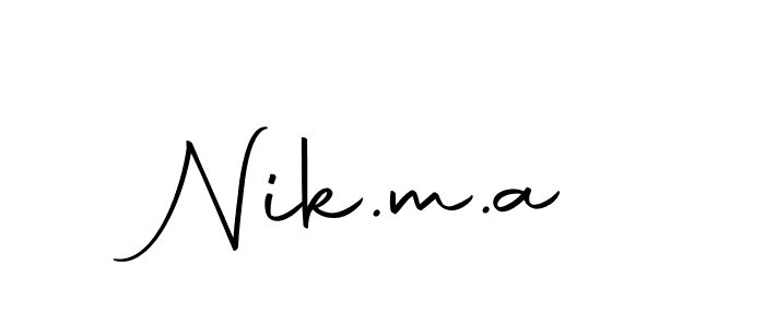 Use a signature maker to create a handwritten signature online. With this signature software, you can design (Autography-DOLnW) your own signature for name Nik.m.a. Nik.m.a signature style 10 images and pictures png