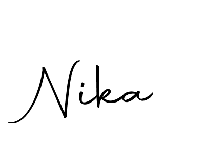 How to make Nika name signature. Use Autography-DOLnW style for creating short signs online. This is the latest handwritten sign. Nika signature style 10 images and pictures png