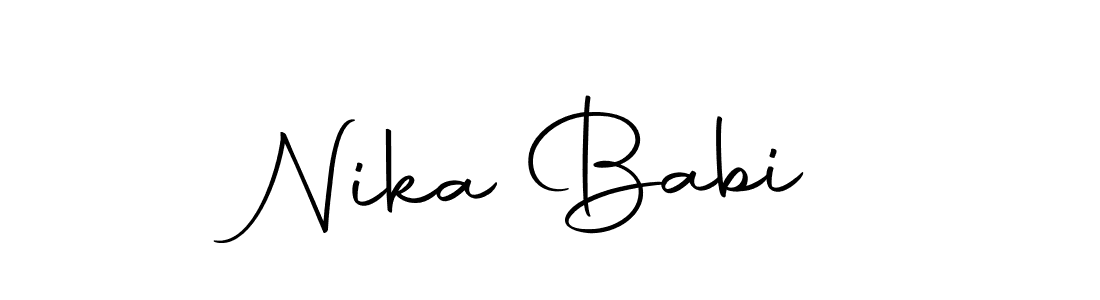 Nika BabiĆ stylish signature style. Best Handwritten Sign (Autography-DOLnW) for my name. Handwritten Signature Collection Ideas for my name Nika BabiĆ. Nika BabiĆ signature style 10 images and pictures png