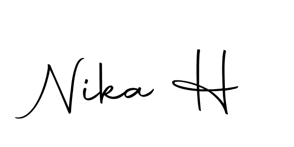 You can use this online signature creator to create a handwritten signature for the name Nika H. This is the best online autograph maker. Nika H signature style 10 images and pictures png