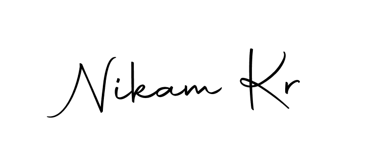 Design your own signature with our free online signature maker. With this signature software, you can create a handwritten (Autography-DOLnW) signature for name Nikam Kr. Nikam Kr signature style 10 images and pictures png
