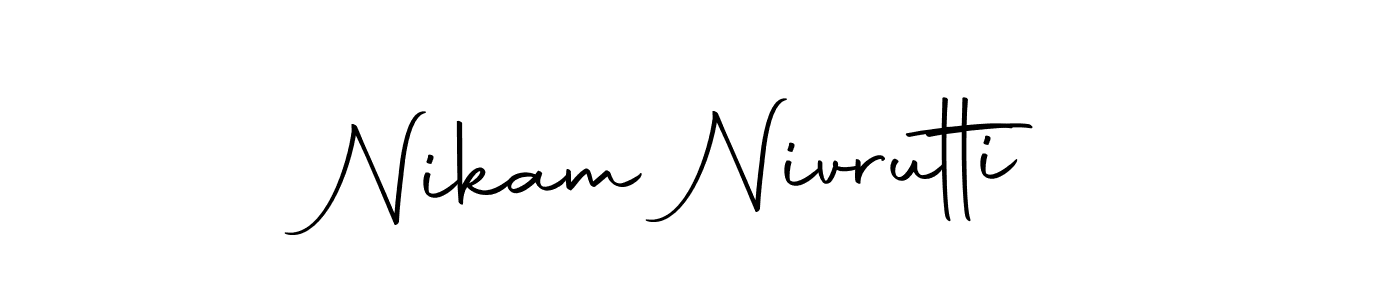 Nikam Nivrutti stylish signature style. Best Handwritten Sign (Autography-DOLnW) for my name. Handwritten Signature Collection Ideas for my name Nikam Nivrutti. Nikam Nivrutti signature style 10 images and pictures png