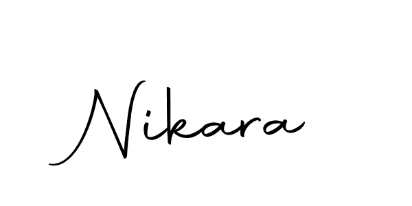 Design your own signature with our free online signature maker. With this signature software, you can create a handwritten (Autography-DOLnW) signature for name Nikara. Nikara signature style 10 images and pictures png