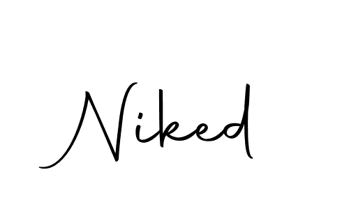 Use a signature maker to create a handwritten signature online. With this signature software, you can design (Autography-DOLnW) your own signature for name Niked. Niked signature style 10 images and pictures png