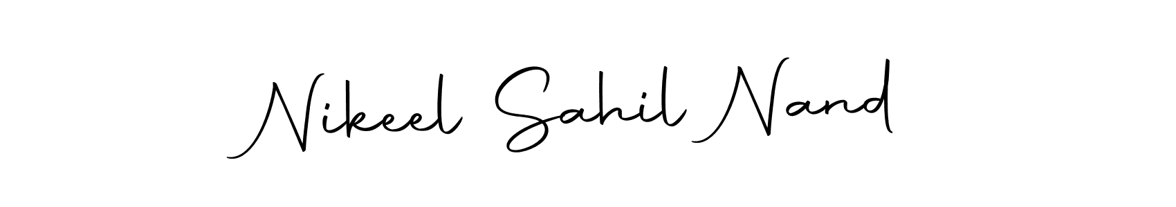 Make a beautiful signature design for name Nikeel Sahil Nand. Use this online signature maker to create a handwritten signature for free. Nikeel Sahil Nand signature style 10 images and pictures png