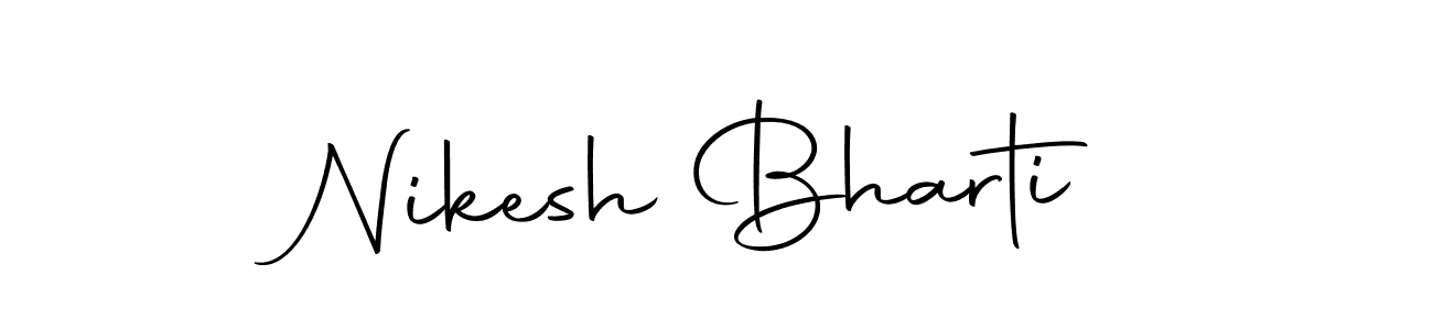 How to make Nikesh Bharti signature? Autography-DOLnW is a professional autograph style. Create handwritten signature for Nikesh Bharti name. Nikesh Bharti signature style 10 images and pictures png