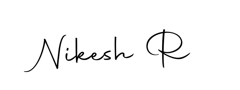 if you are searching for the best signature style for your name Nikesh R. so please give up your signature search. here we have designed multiple signature styles  using Autography-DOLnW. Nikesh R signature style 10 images and pictures png