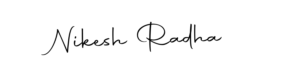 Use a signature maker to create a handwritten signature online. With this signature software, you can design (Autography-DOLnW) your own signature for name Nikesh Radha. Nikesh Radha signature style 10 images and pictures png