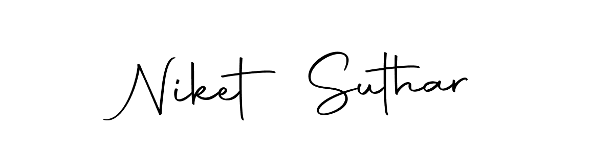 Design your own signature with our free online signature maker. With this signature software, you can create a handwritten (Autography-DOLnW) signature for name Niket Suthar. Niket Suthar signature style 10 images and pictures png