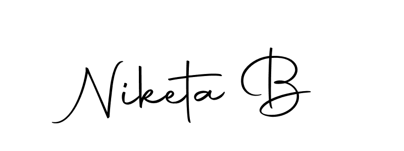 The best way (Autography-DOLnW) to make a short signature is to pick only two or three words in your name. The name Niketa B include a total of six letters. For converting this name. Niketa B signature style 10 images and pictures png