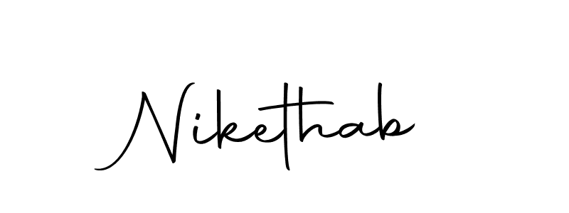 Make a beautiful signature design for name Nikethab. Use this online signature maker to create a handwritten signature for free. Nikethab signature style 10 images and pictures png