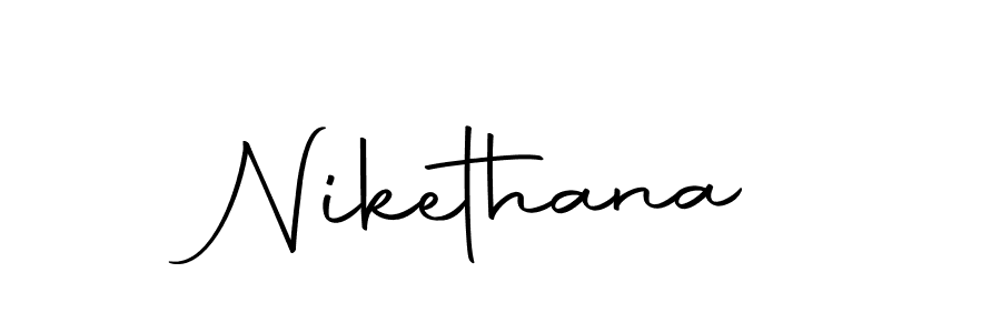 Nikethana stylish signature style. Best Handwritten Sign (Autography-DOLnW) for my name. Handwritten Signature Collection Ideas for my name Nikethana. Nikethana signature style 10 images and pictures png