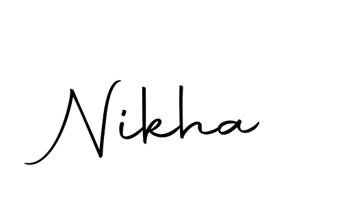 Create a beautiful signature design for name Nikha. With this signature (Autography-DOLnW) fonts, you can make a handwritten signature for free. Nikha signature style 10 images and pictures png