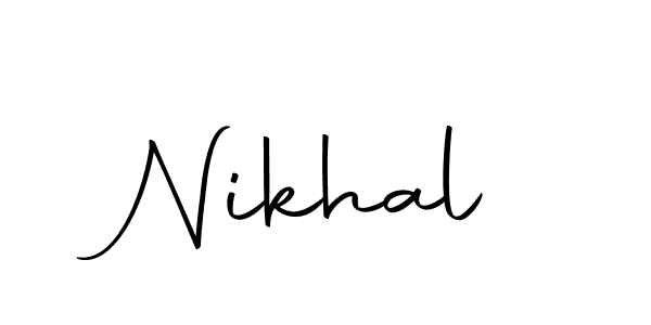 Design your own signature with our free online signature maker. With this signature software, you can create a handwritten (Autography-DOLnW) signature for name Nikhal. Nikhal signature style 10 images and pictures png