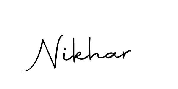 Make a beautiful signature design for name Nikhar. Use this online signature maker to create a handwritten signature for free. Nikhar signature style 10 images and pictures png